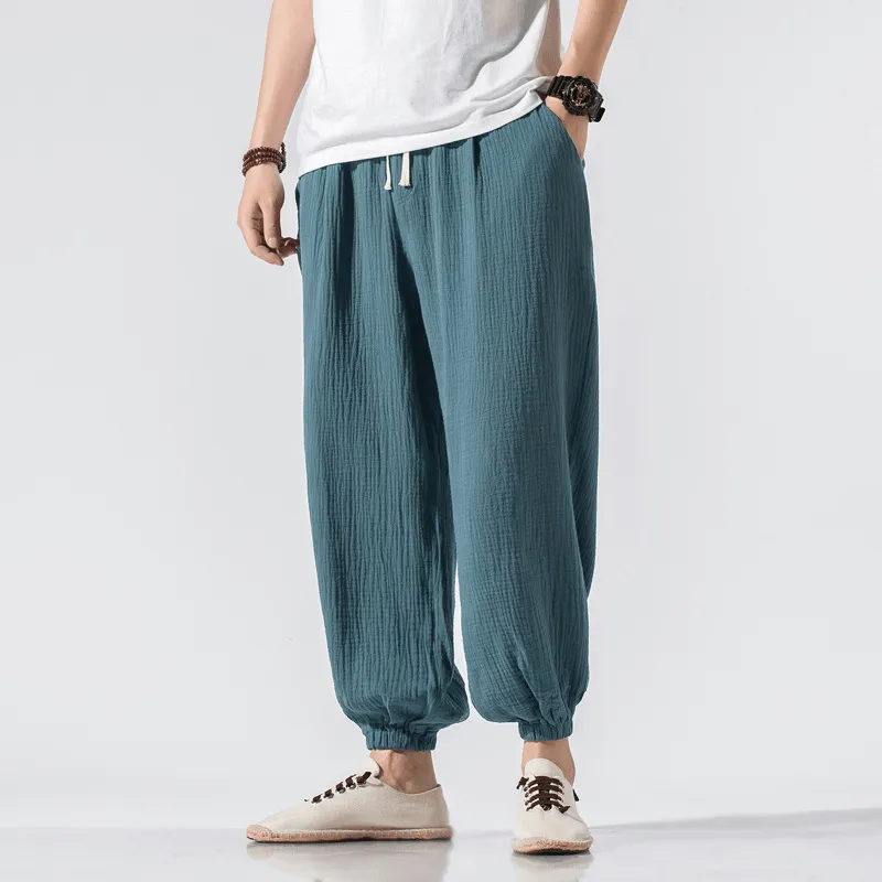 Thin Pants plus Size Casual Pants Harem Pants Wide Leg Pants Men All Purpose Fit