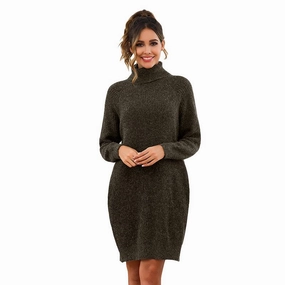 Soft Appeal Three-color loose long sweater dress lazy sweater
