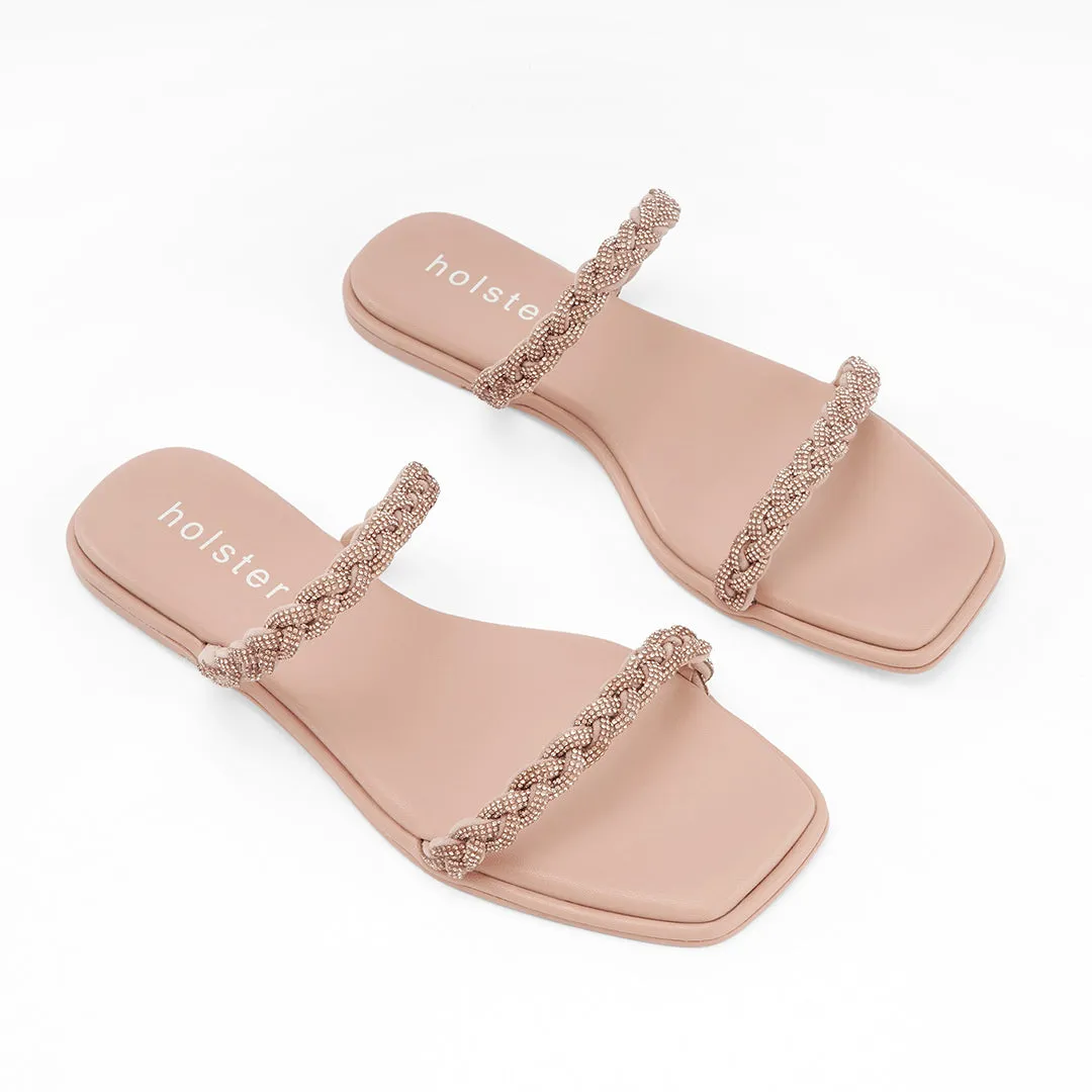 Tiana - Tan Elastic Material Suede Soft