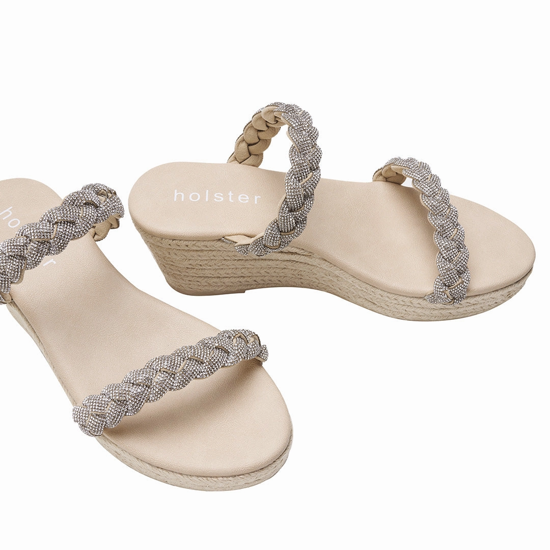 Tiara Espadrille - Beige Perfect Lines Cafe Vibe