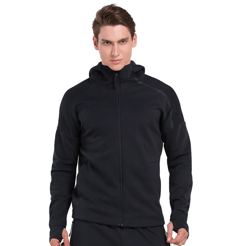 Sports Jacket Men'S and Women'S Long Sleeved Hooded Sweater Zipper Cardigan Comfortable Hoodie product running suitability