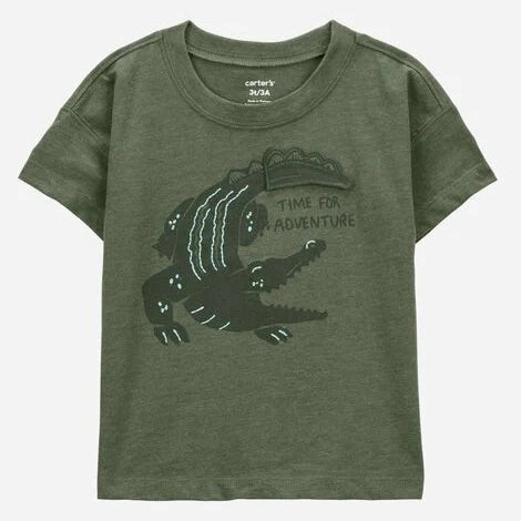 Toddler Alligator Graphic Tee 2T060210-300 DoubleStitched Hemming Adjustable Cuff