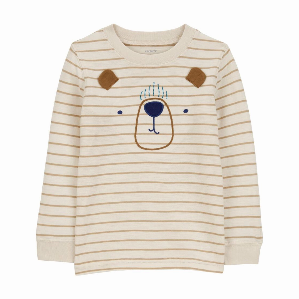 Toddler Boys' Bear Striped Graphic Tee 2S012610 Wind Resistant Fabric