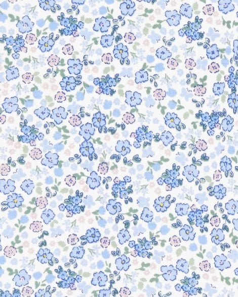 LongSleeve Fray Resistant Edges Toddler Girl 4-Piece Floral Cotton Pajamas 2S380410-969