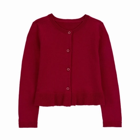 LowProfileSeams Toddler Girls' Button-Up Red Cardigan 2R528510
