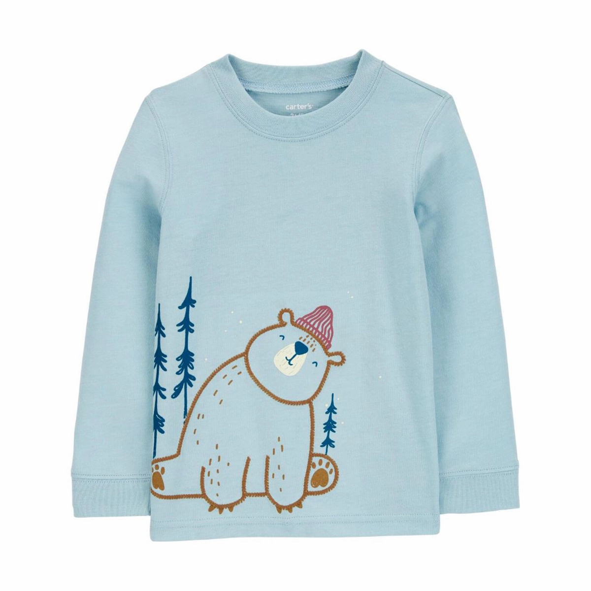 Comfortable fit Toddler Winter Bear Graphic Long-Sleeve Tee 2S012710