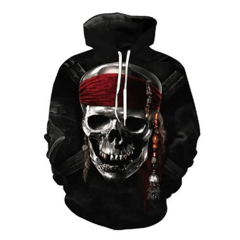 appropriate for work Fashion Printed Hooded Men'S Casual Sweater