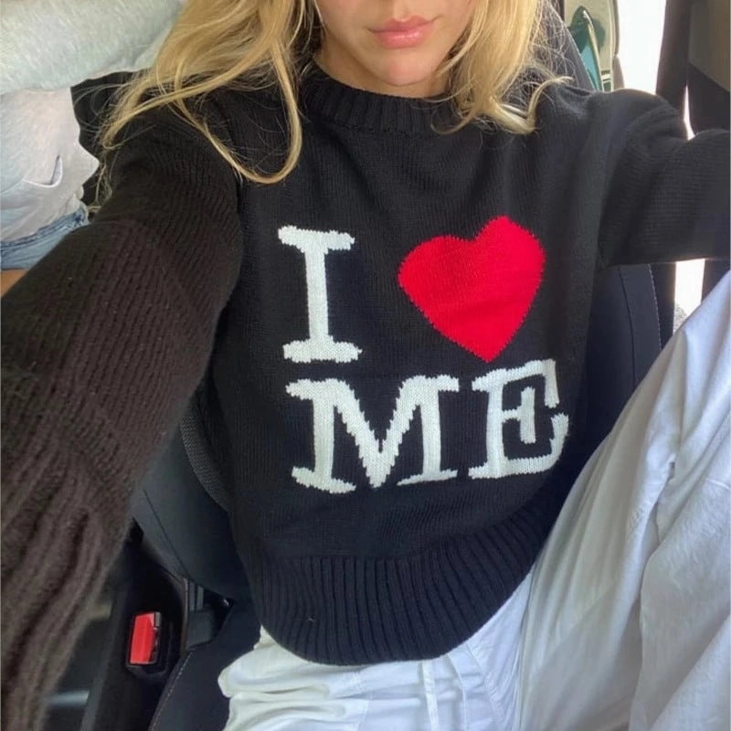 City Mood Relaxed Fit Design Top Women's Knitwear Autumn And Winter Coat