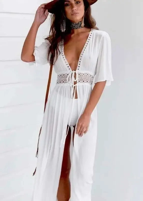 High-waisted Maxi Beach Cover Up