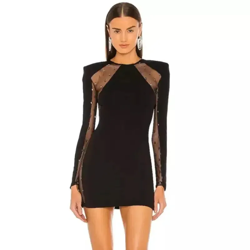 Newest Mesh Glamorous Mini Dress Flow Core FlexibleWaistband