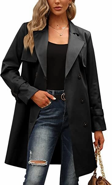 Cold Season European And American Autumn Women's Double Breasted Fashion Casual Trench Coat