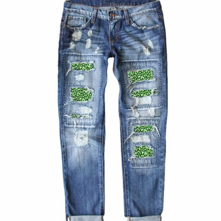 Travel Outfit Chill Outfit Date Night Printed Washed Loose Fitting Wide Leg Jeans