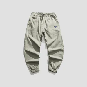 Trendy Brand Tethered Overalls Trendy All-Match Men'S Nine-Point Casual Pants ResilientElasticBand Soft Touch Material