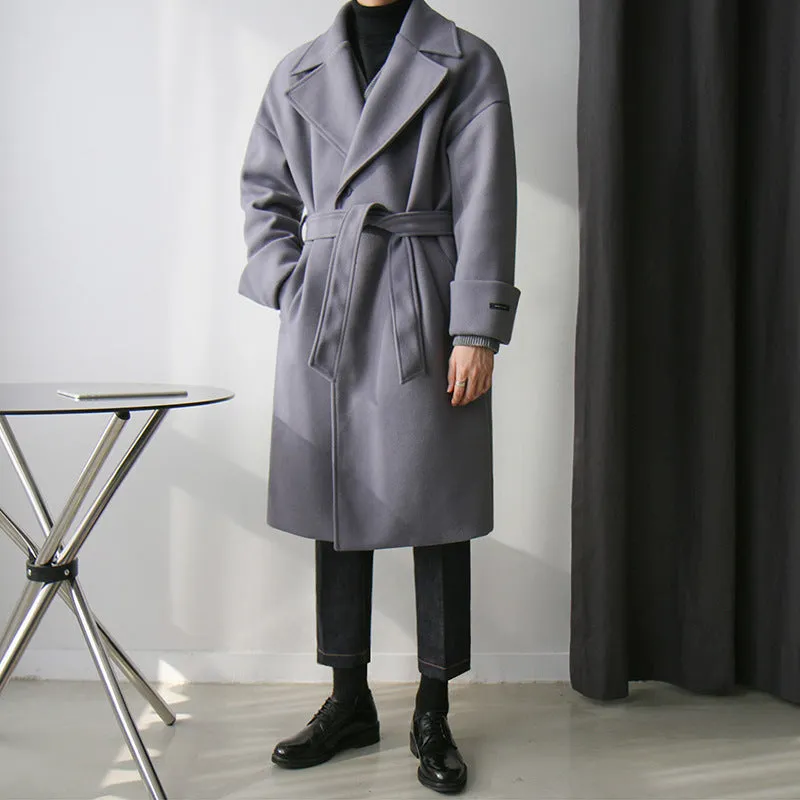 Trendy Gentleman's Wool Thickened Men's Coat Travel Ready Look