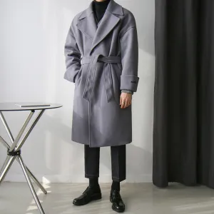 Trendy Gentleman's Wool Thickened Men's Coat Travel Ready Look