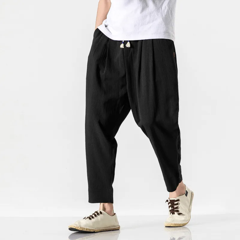 Tapered leg Freedom Motion Trendy Retro Harlan Cropped Pants Men