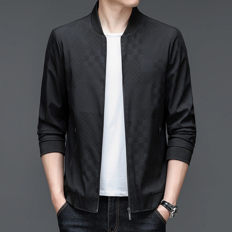Trendy Plaid Casual Men's Clothing Jacket QuickDryTechnology GentleOnSkin