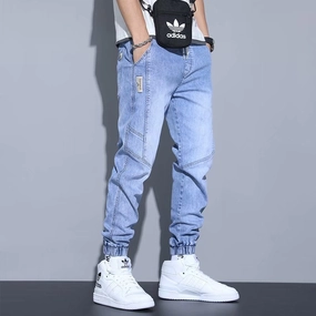 Men's Jeans Slim Fit Fashion Ankle-tied Harem Pants Easy Fashion Durable Summer Vibes