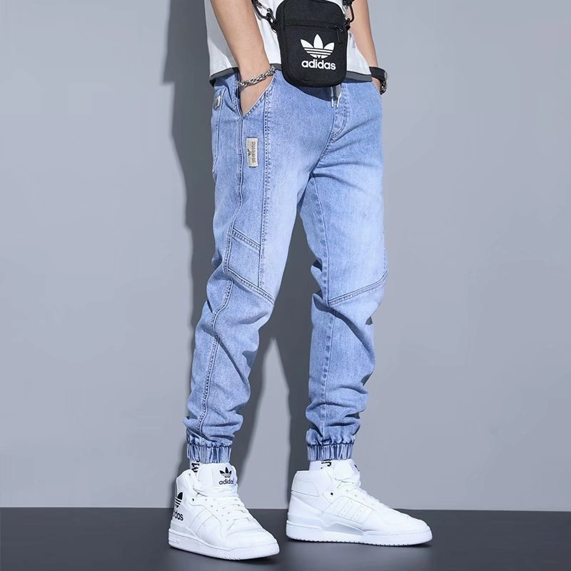 Men's Jeans Slim Fit Fashion Ankle-tied Harem Pants Classic Design Go-To Basic
