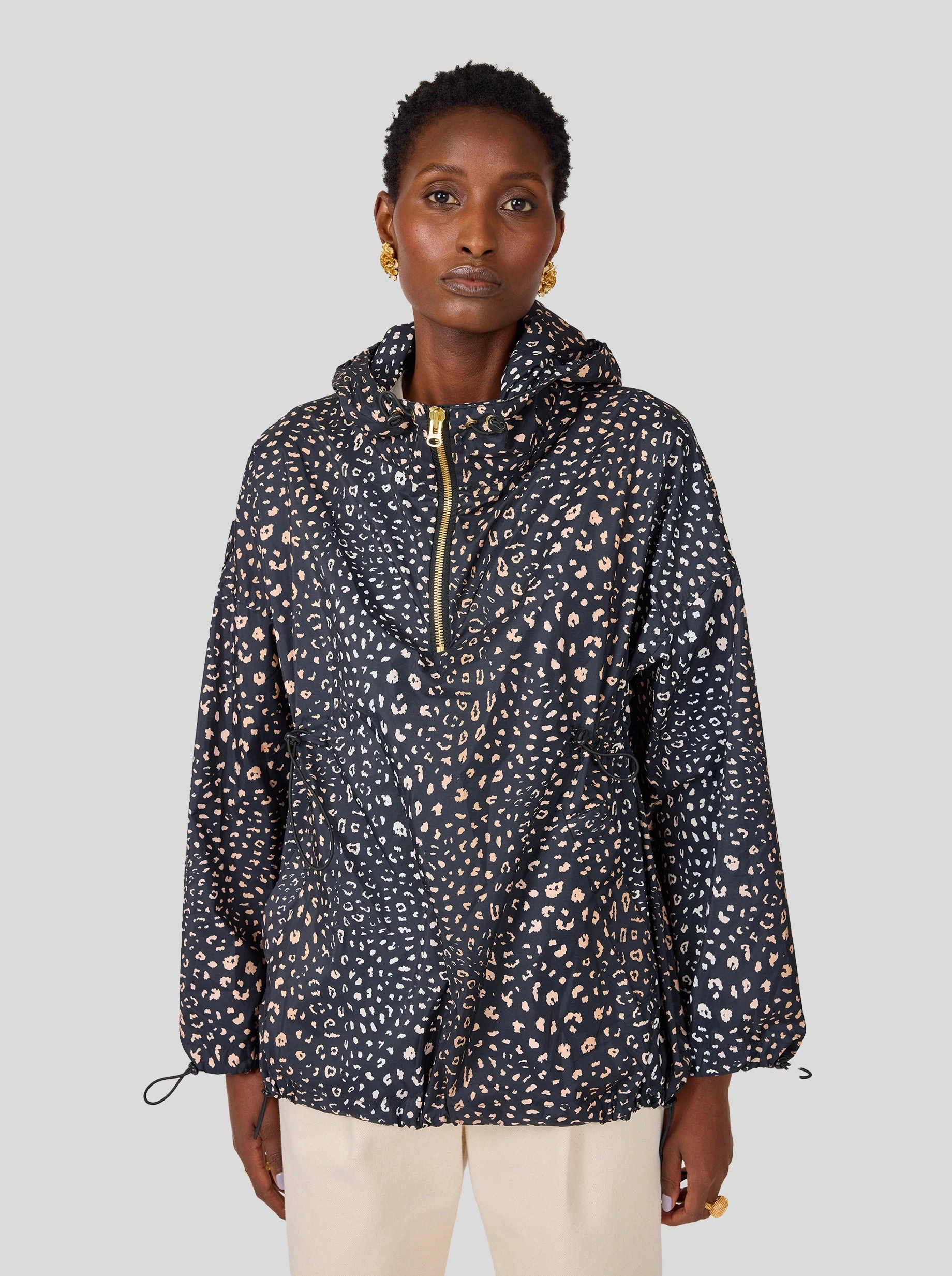 Coupe-Vent Tony en imprim?? L??opard Flexible Shell Reflective Trim