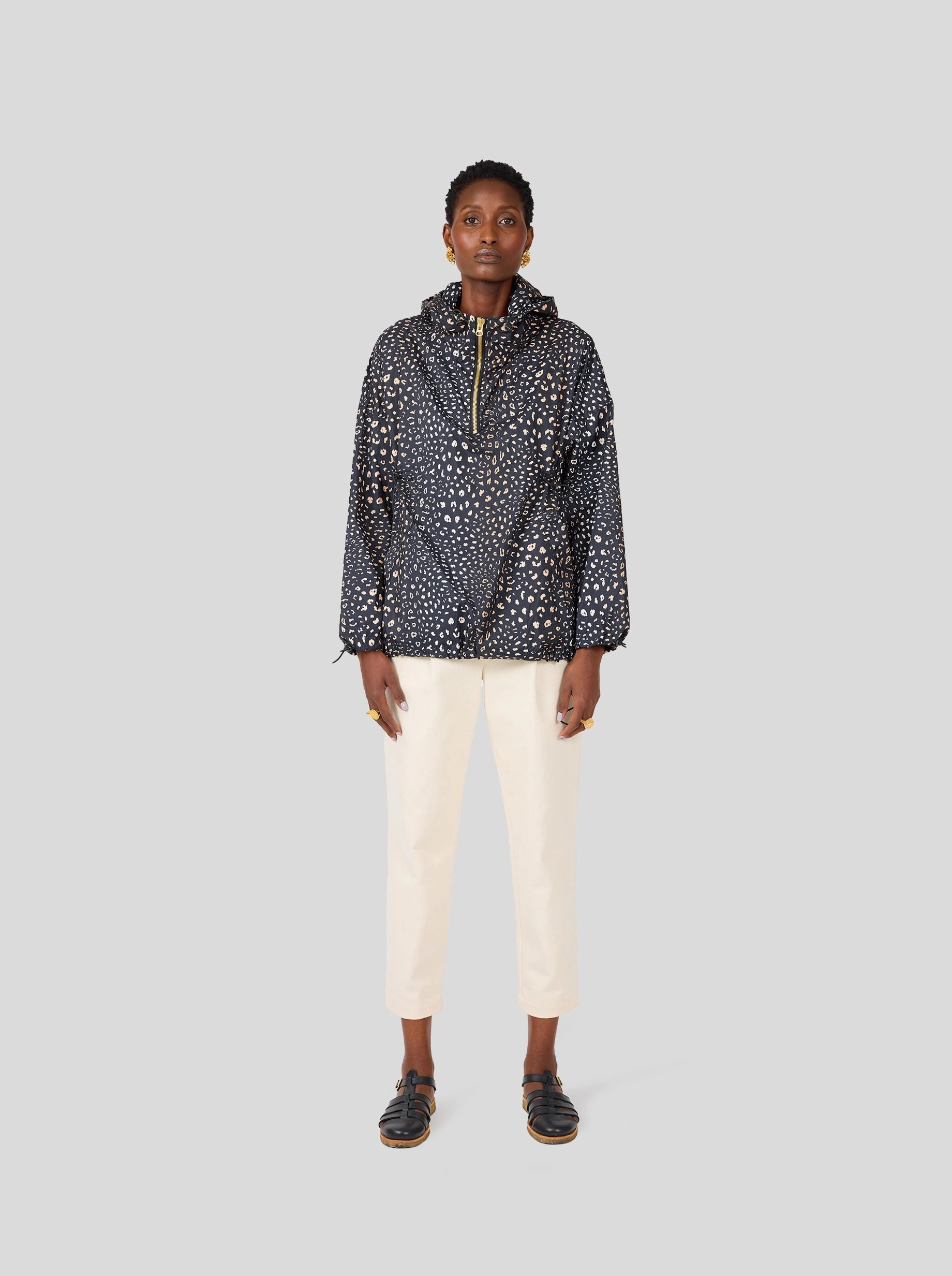 Coupe-Vent Tony en imprim?? L??opard Drizzle Day Comfort Soft Texture