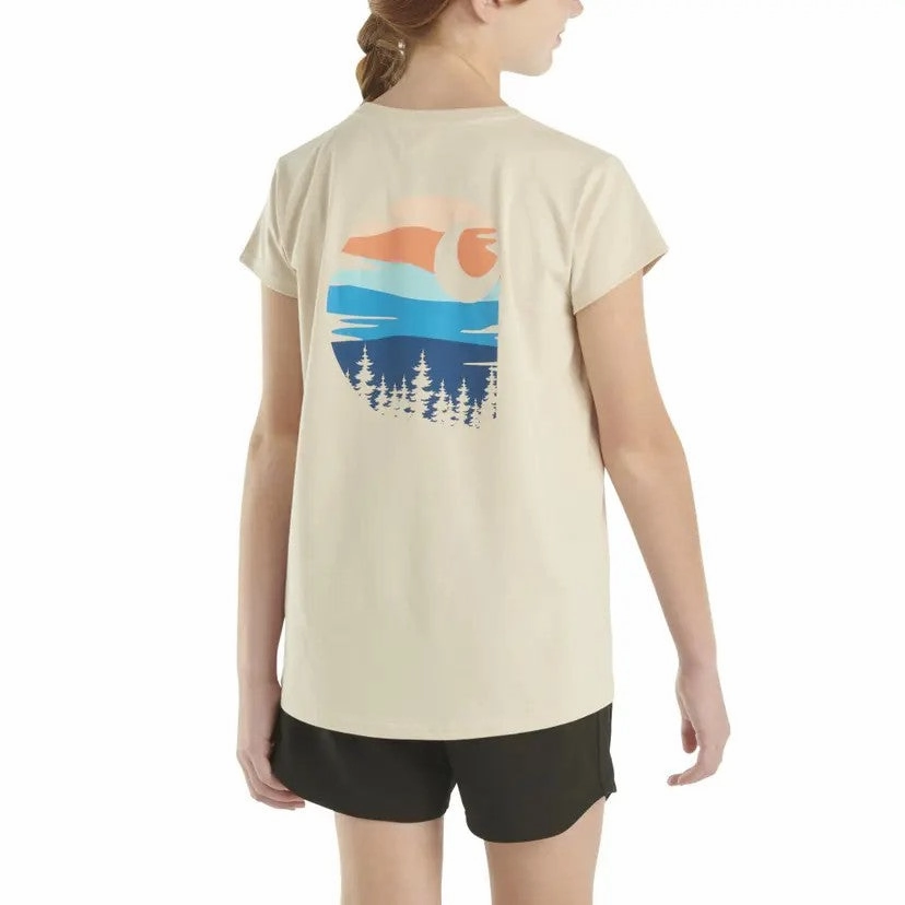 Girls' Short-Sleeve Mountain T-Shirt CA7015 RecycledPolyesterBlend