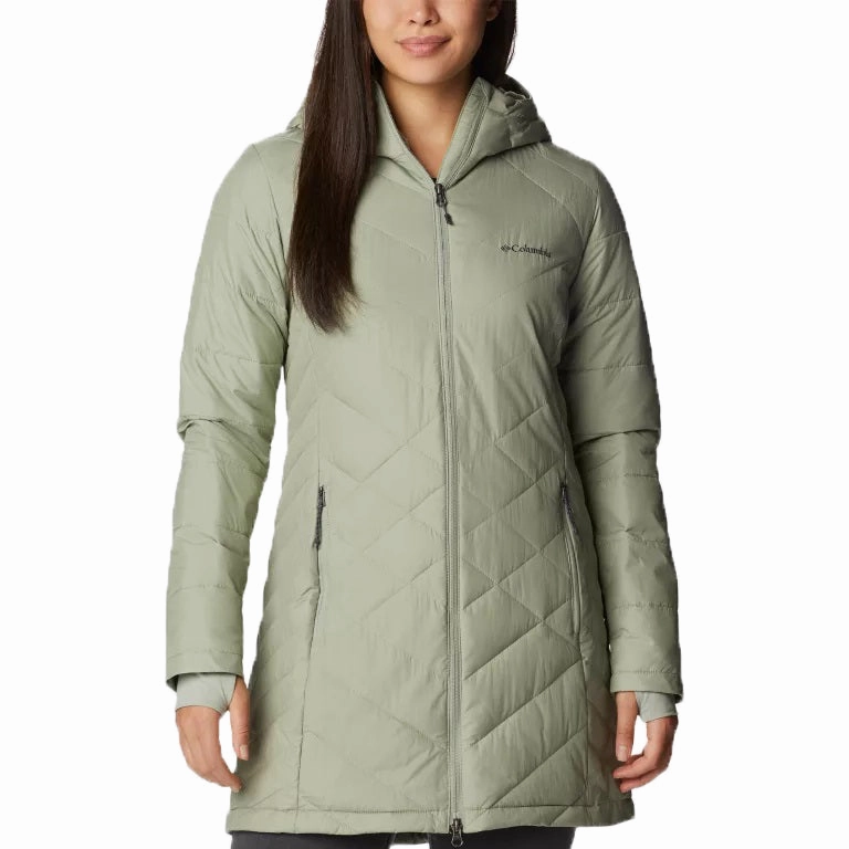 Women's Heavenly Long Hooded Jacket 1738161 AntiStatic Treatment Stretch Weave Construction