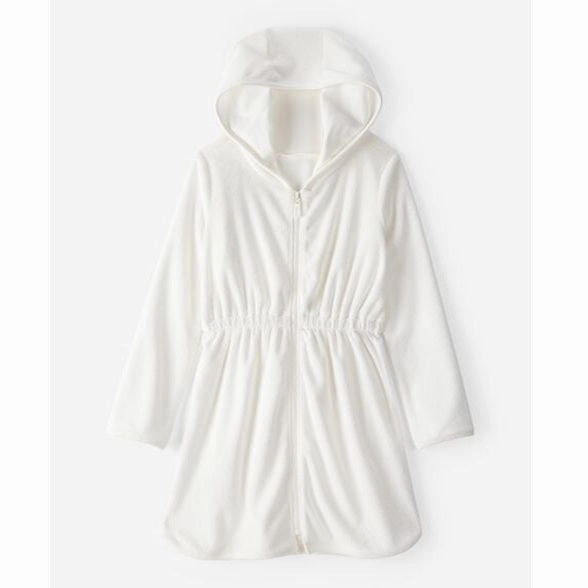 Girls Hooded Terry Cloth Swim Cover-Up Dress - White 1S573310-100 ThermalRegulationLayer