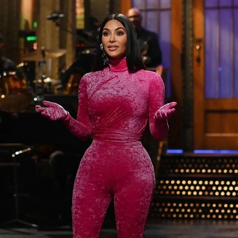 Training Teen Velvet Bodycon Jumpsuit