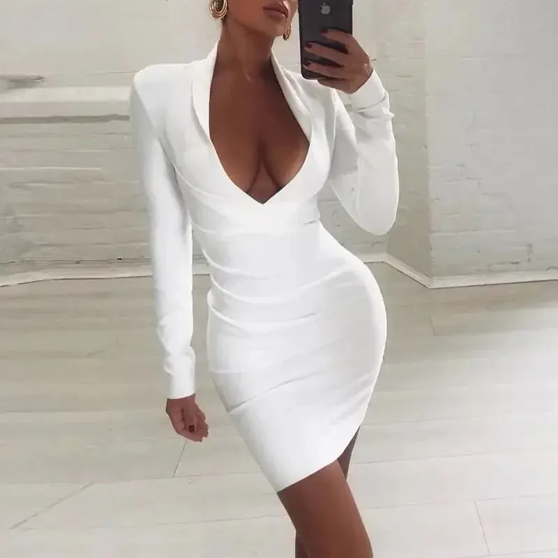 Hero Tale V-neck Bodycon Dress