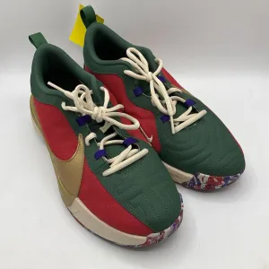 Size 7Y: Nike red/Green Lace-Up Sneakers Stitchless Seams Comfort Padding System