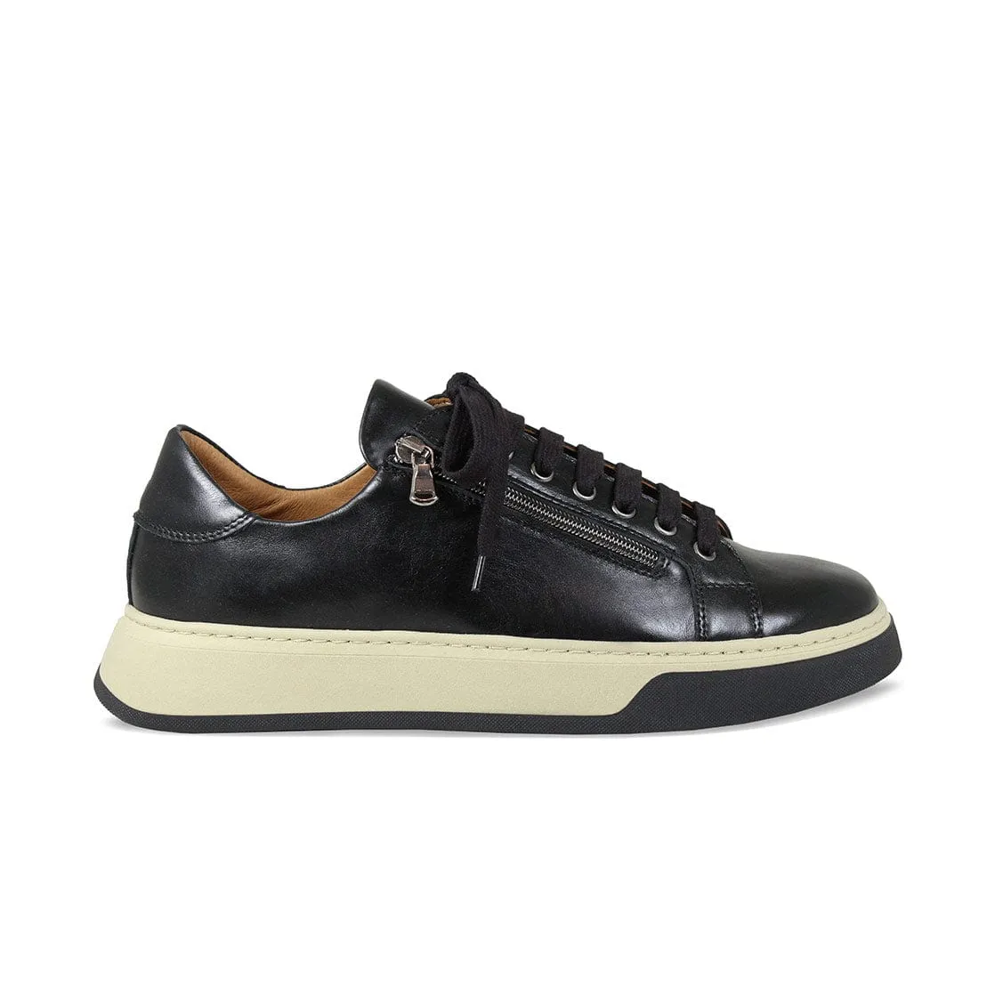 MEN'S Statement: Black Leather Supportive midsole Shock Absorbing Midsole