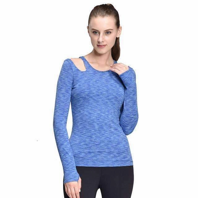 accessible Women Yoga Tops Compression T-Shirt Running Tights Woman Long Sleeve Running Clothes Long Sleeve Yoga Tops with Bra