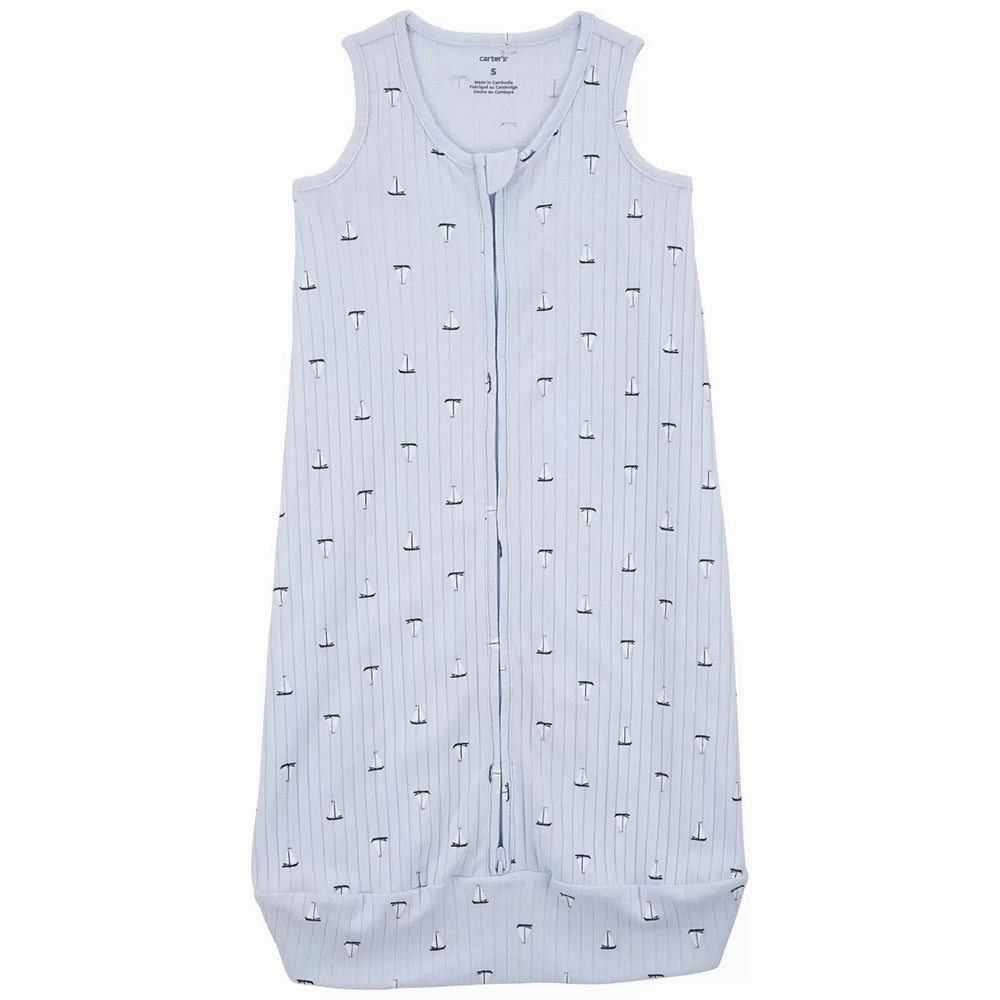 Baby Boys' Sailboat 2-Way Zip Wearable Blanket 9Q933010 Drop Shoulder