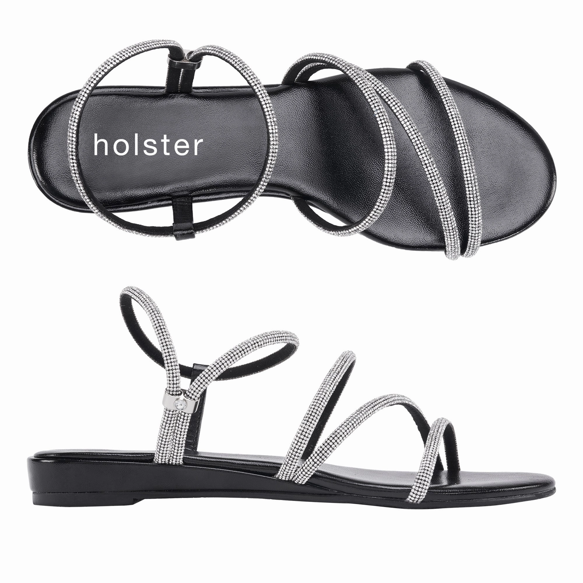 Viva Wedge Bundle - Beige/Black Fashionable Sandals