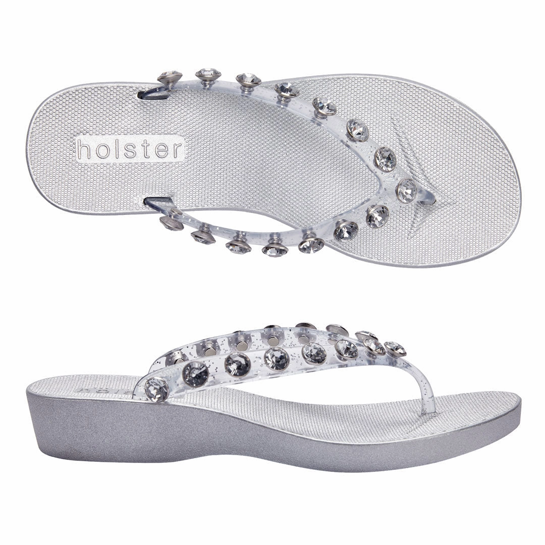Waikiki Wedge - Clear Glitter Boho Mood Charity Spark