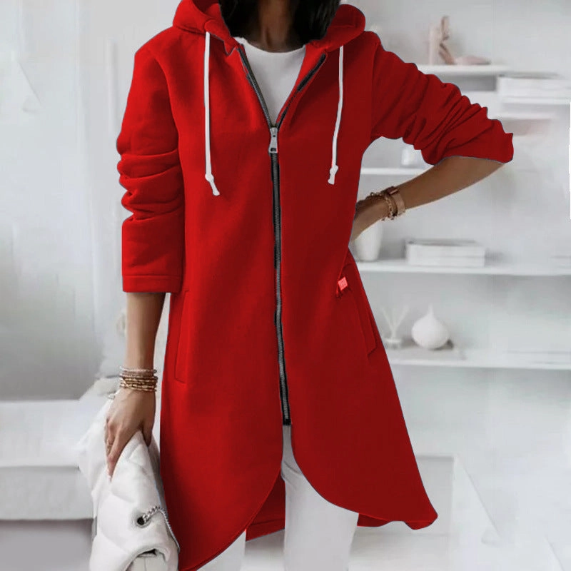 Hoodie Sweatshirt Zipper Hooded Long Sleeve Sweater With Pocket Outerwear Tops Clothes Back Graphic Stylish Layer