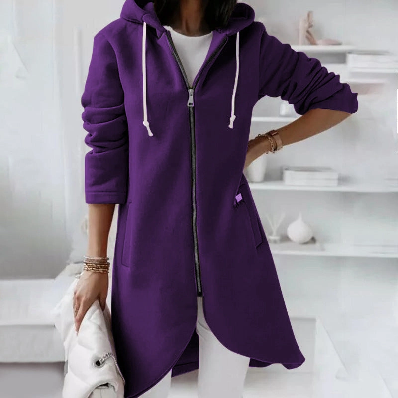 Hoodie Sweatshirt Zipper Hooded Long Sleeve Sweater With Pocket Outerwear Tops Clothes Chill Look