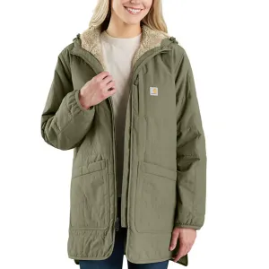 SnagResistant Fabric Women's Rain Defender Loose Fit Lightweight Insulated Hooded Coat 106465