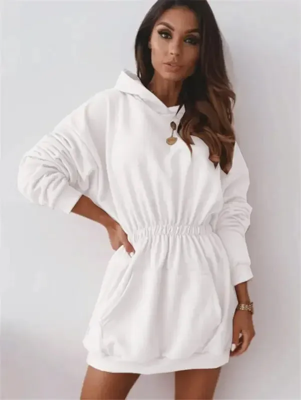 EasyAdjustment Lightweight sweater Oversized Hoodie Dress