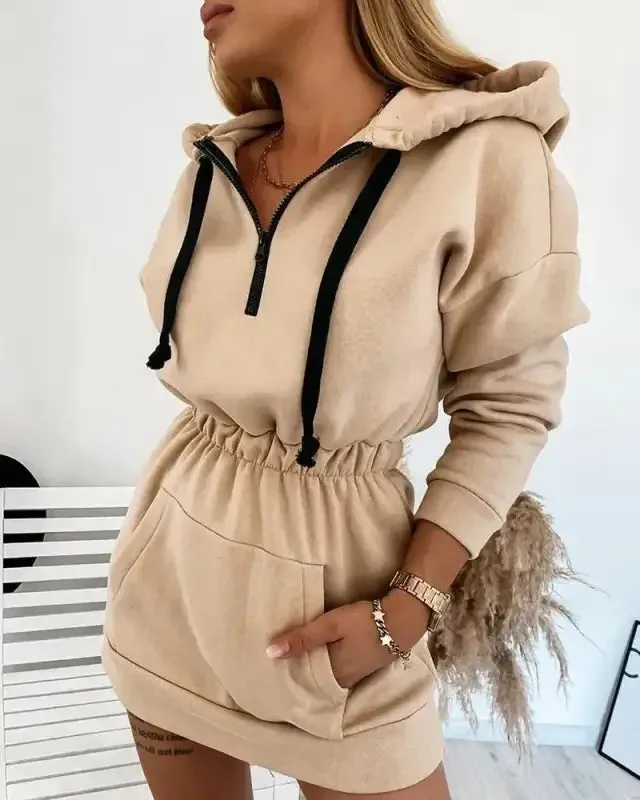 Oversized Hoodie Dress Mediterranean Air