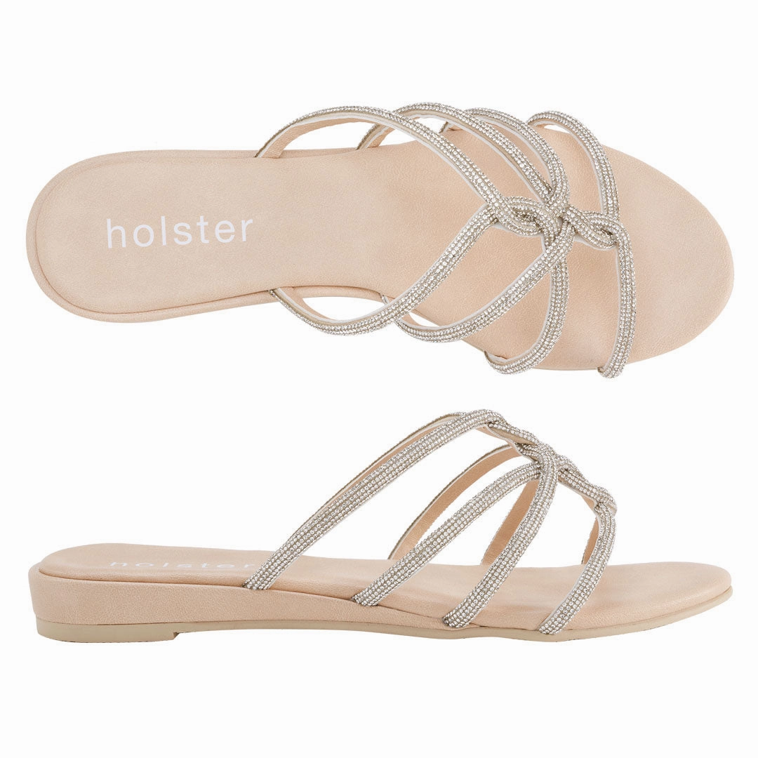 Sundance Low Wedge - Beige Runway Queen Classic Lady