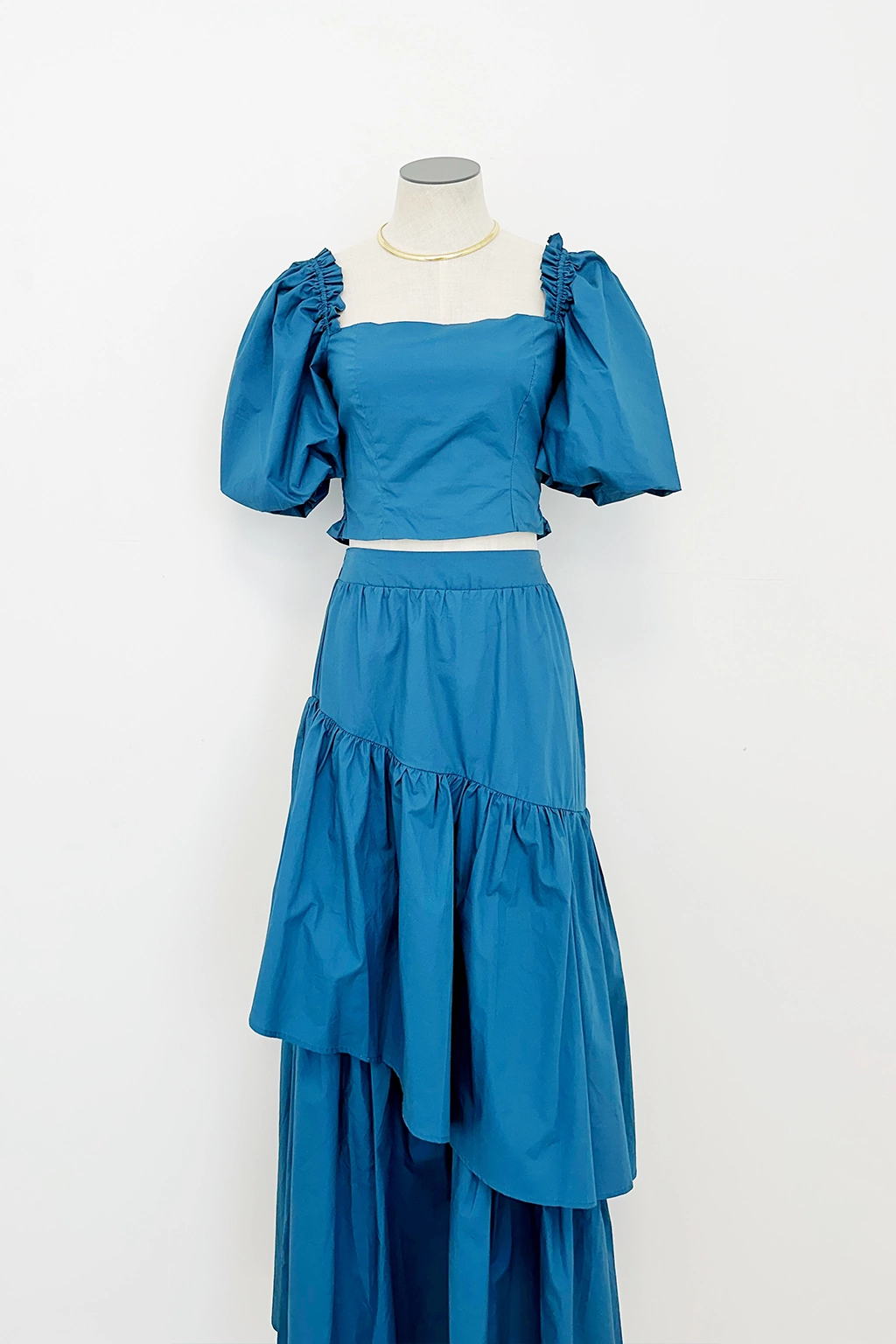 Emma Puff Sleeve Crop Top BreathableBack GarmentWashed Softness