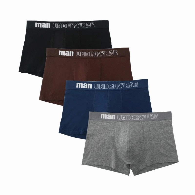 West Louis? Men Breathable Trunk Cotton Underwear 4Pcs Pack True Line
