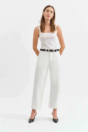 color fast skin friendly Westward Barrel Leg Jean