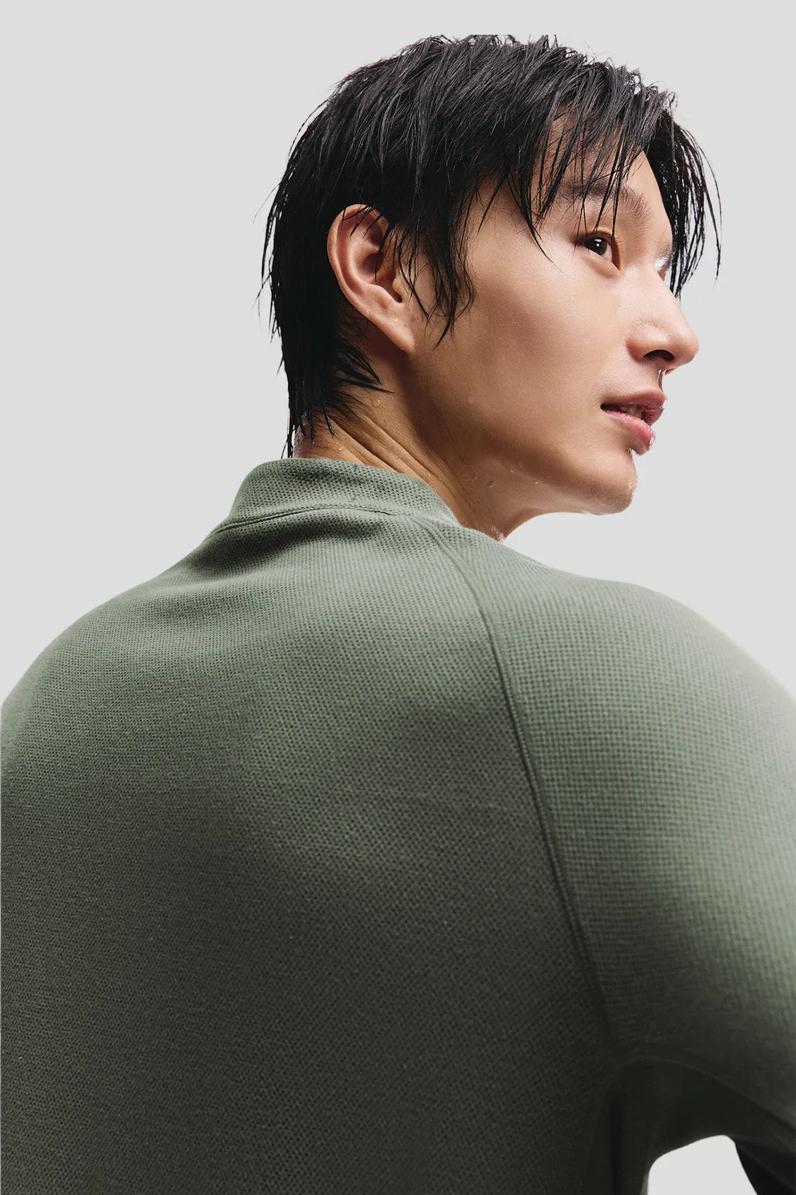 WickCore ?C Men??s Stand-Collar Wicking Base Layer Drop Shoulder