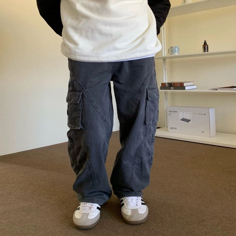 Relaxed Waist Fit Wide Leg Jeans Men And Women Loose American Street Japanese