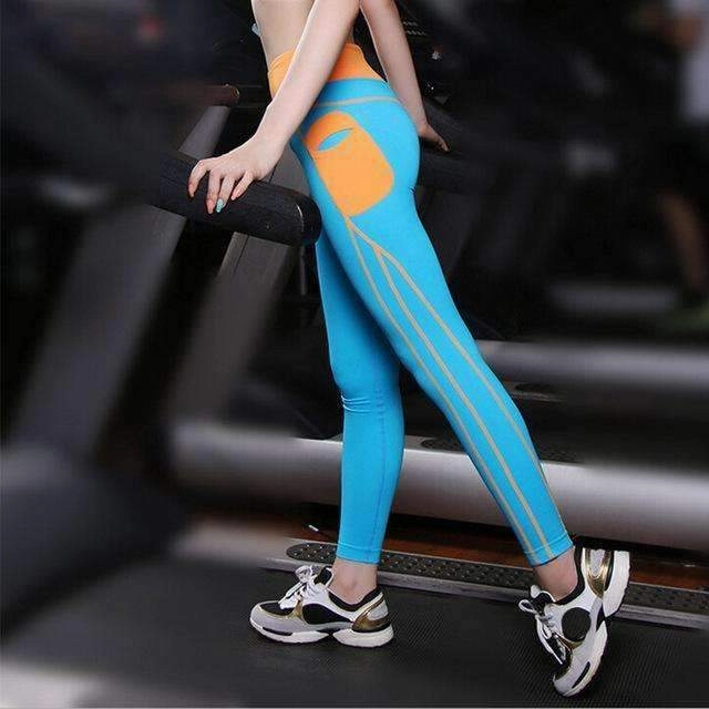 Business casual scrub Women Tights Sports Leggings Yoga Pants Running Patchwork Breathable Fitness Skinny Pants Slim Gym Leggings Push Up Sexy Trouser