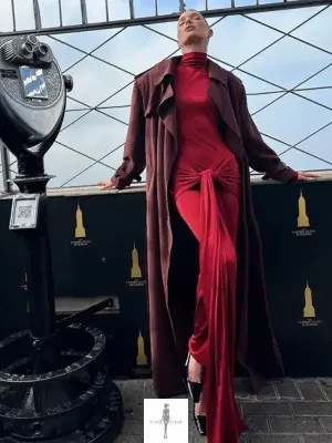 Soft Joggers Women Elastic Lace Up Maxi Dress