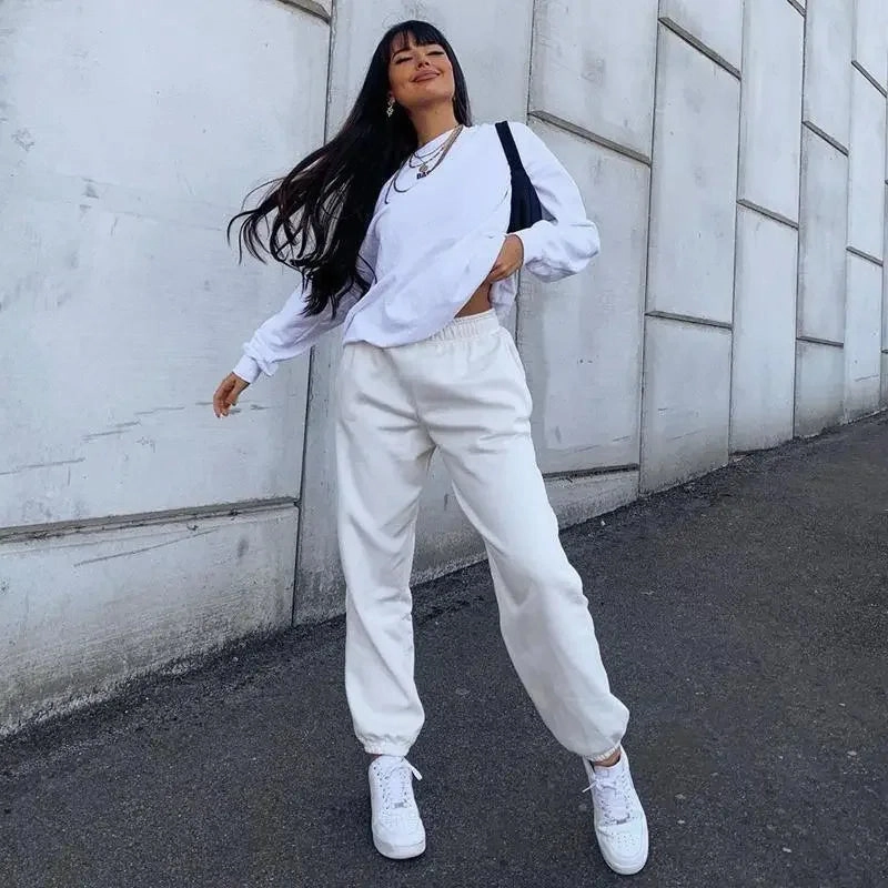 Women Loose Pants Versatile Waist Layered Style